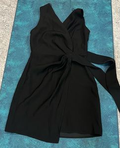 ZARA Elegant Black Wrap Mini Dress