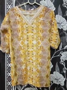 Embellished V-Neck Kurta