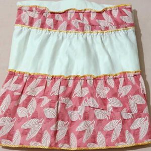 Adorable Pink Leaf Print Dress