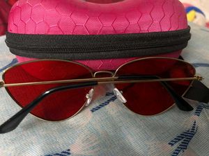Red Lens Sunglasses with box