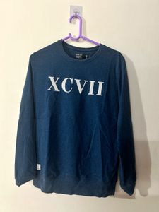 Men's Blue "XCVI" Long Sleeve T-Shirt