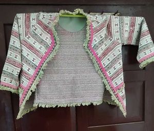 Front open multi color cardigan
