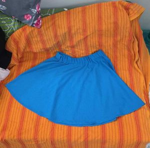 Blue Skater Skirt