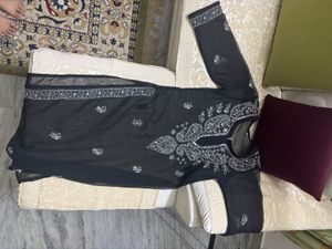 Black Embroidered Kurta