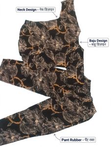 Women's Soft Cotton Blend Floral Printed Round Nec