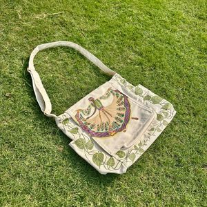 Brand new Hanpainted Tote Bag with Folk Dancer