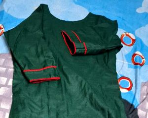 Teal Kurta with Tree Embroidery