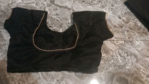 Elegant Black Saree with Blouse