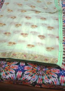 pure chiffon Embroidered Saree
