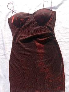 Brand New (Savana Dual Shade)RedShimmer Mini Dress