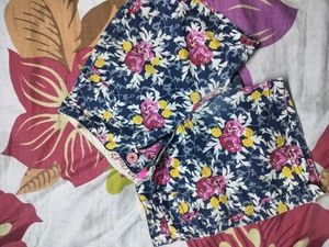 Floral Print Denim Shorts