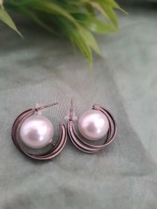 Pearl Hoop Earrings | Elegant