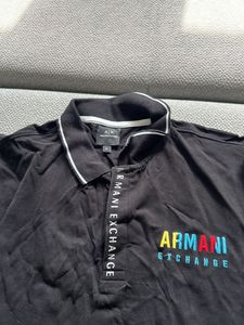 Armani Exchange Black Polo T-Shirt