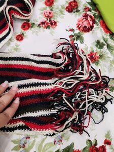 Striped Knit Scarf