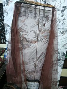 Brown Dupatta 👗with Gold Border