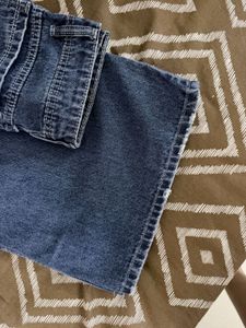 Wide Leg Blue Denim Jeans