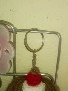 Crocheted Cupcake Keychain