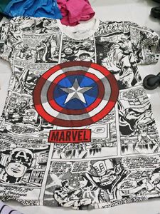 Marvel Captain America Comic Print T-Shirt
