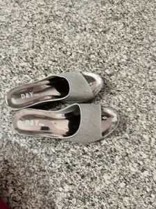 Silver Shimmey party heels