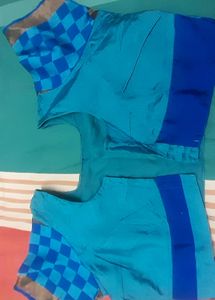 Blue Plain Blouse
