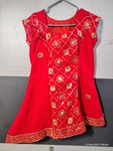 Red chic Sharara Set.