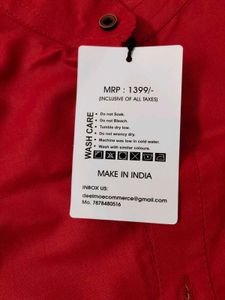 Men's Red Kurta Shirt