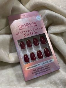 Sponsor Glitter French Nails