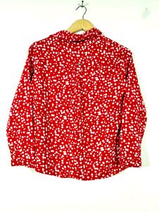 Red &amp; White Polka Dot Blouse