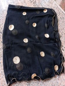 Z Black Moti Embroidered Duppata