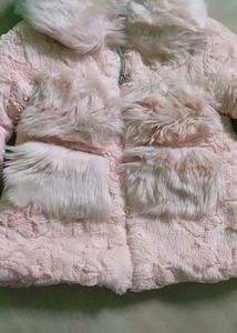 Pink Faux Fur Baby Coat