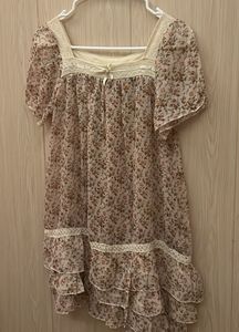 Sheer floral Chiffon Tiered Ruffle Dress