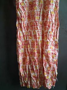 Elegant Printed Kurta with Embellished Neckline