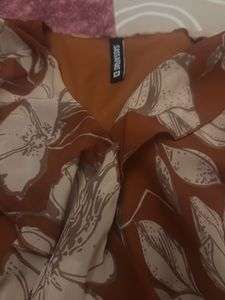 Chic Floral Print peplum ruffles top