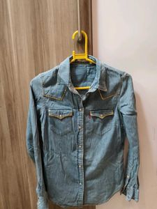 Levi's Denim Shirt with Rhinestone Embellishments