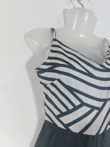 White &amp; Black Casual Jumpsuit (Women)