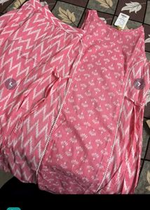 Pink Printed Kurta Set