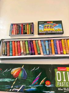Camel Oil Pastels &amp; Wax Crayons Set