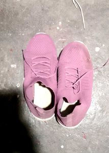 Pink Knit Sneakers