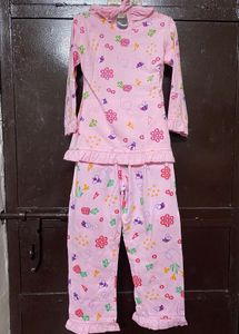 Cute Pink Bee &amp; Flower Pajama Set