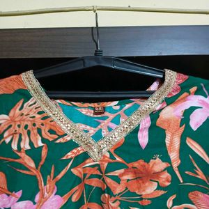 Vibrant Floral Print Kurta