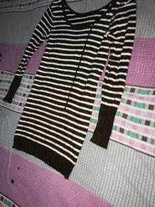 Striped Long Sleeve Sweater Dress