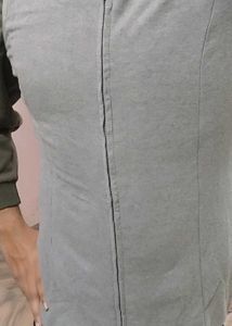 Gray Zip-Up Hoodie For Gym,Tracking, etc