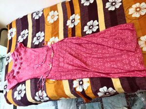 Pink Floral Maxi Dress