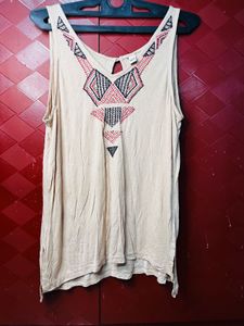 Boho Embroidered Sleeveless Top