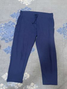 Striped Cropped Shirt &amp; Navy Pants Set