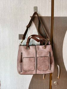 Stylish Faux Leather Satchel Bag