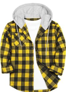 unisex Plaid Hoodie Flannel