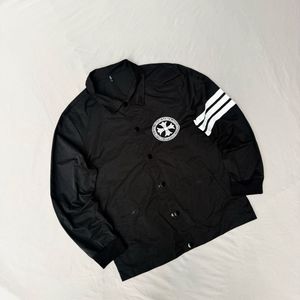 Black Jacket with White Stripes