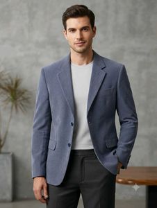 Men's Blue Corduroy Blazer