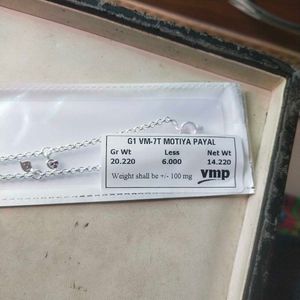 Pure Silver CZ Snack Chain ⛓️ Anklets पायल
